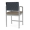 Lesro Lenox Steel Hip Chair Metal Frame, Silver, RS Night Sky Back, MD Farro Seat LS1161 - alternate 3